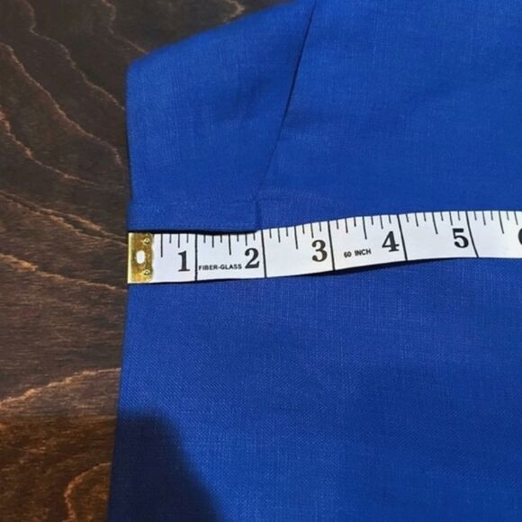 Vtg blue linen Linda Allard Ellen Tracy pencil skirt - Picture 14 of 16